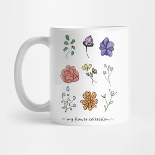 flower collection doodles Mug